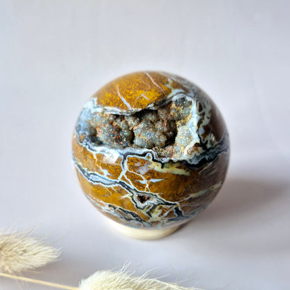 Edelsteen Druzy Agaat Bol – Harmonie, Rust & Positieve Energie (275g) Sphere