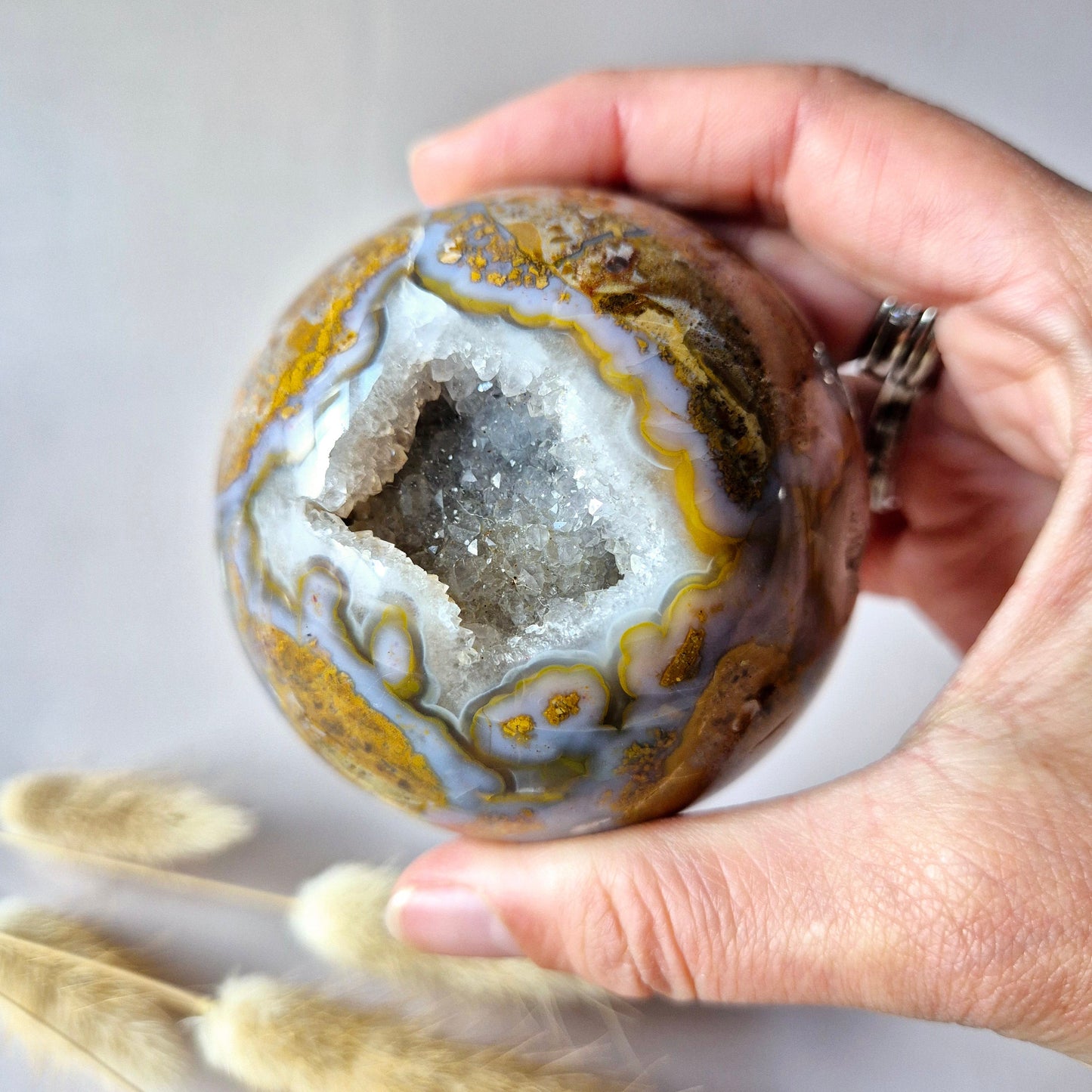 Edelsteen Druzy Agaat Bol – Harmonie, Rust & Positieve Energie (444g) Sphere