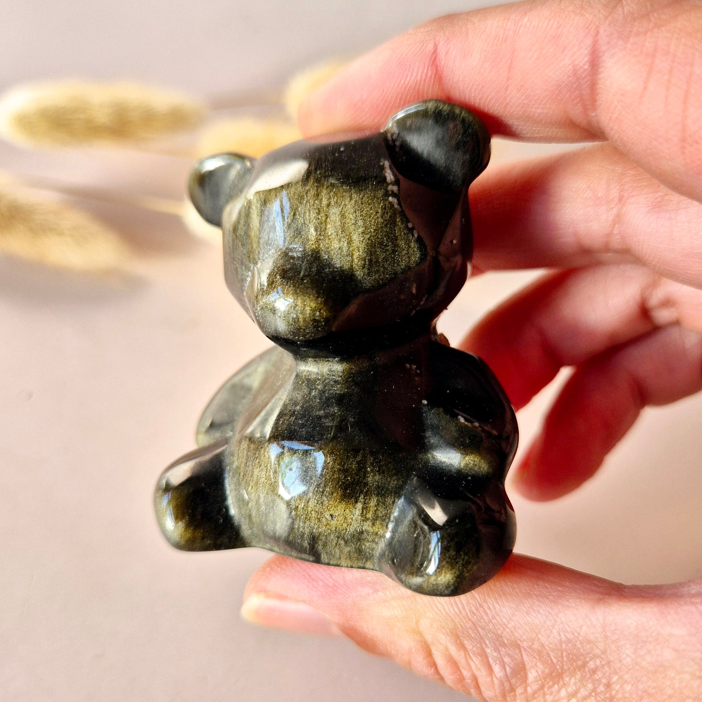 Edelsteen Crystal Carving Beer – Golden Obsidian