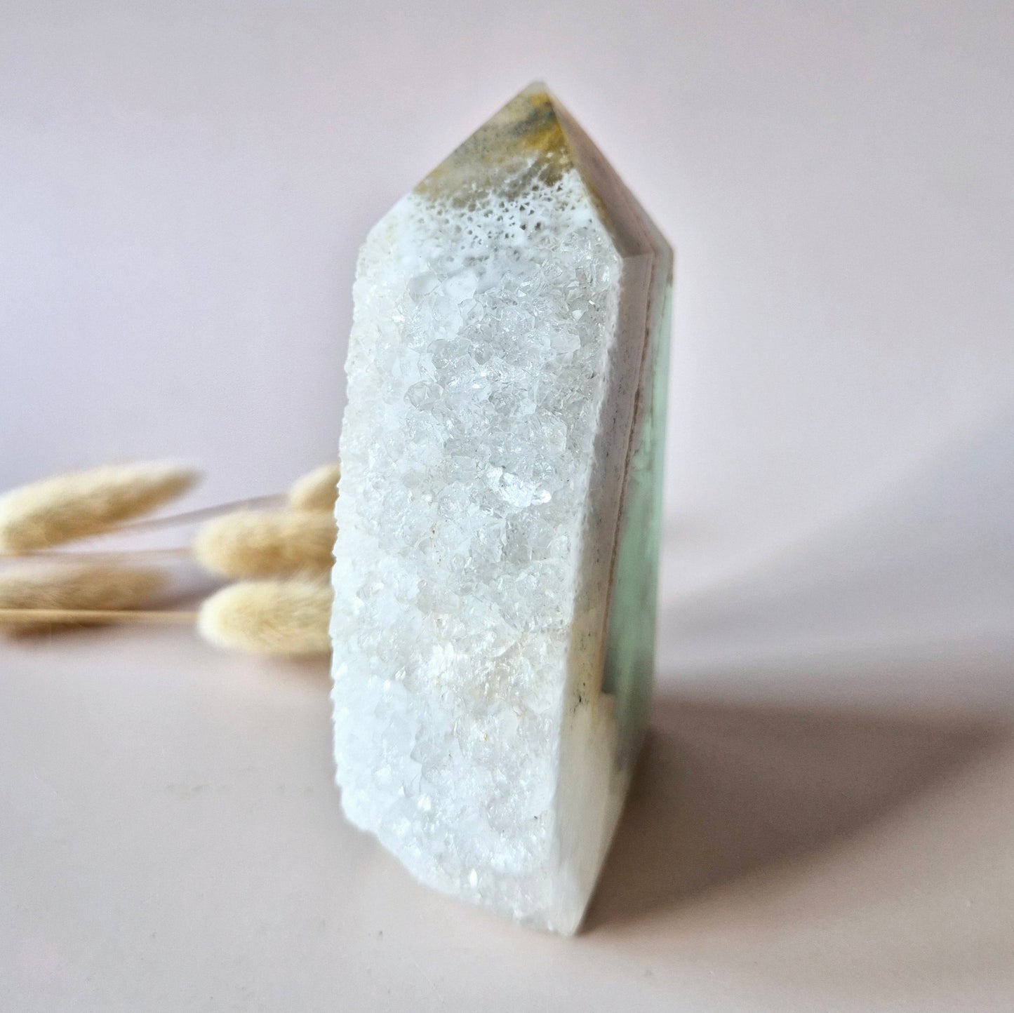 Grüne Fluoritspitze – Roh &amp; Poliert | Einzelstück 524 Gramm