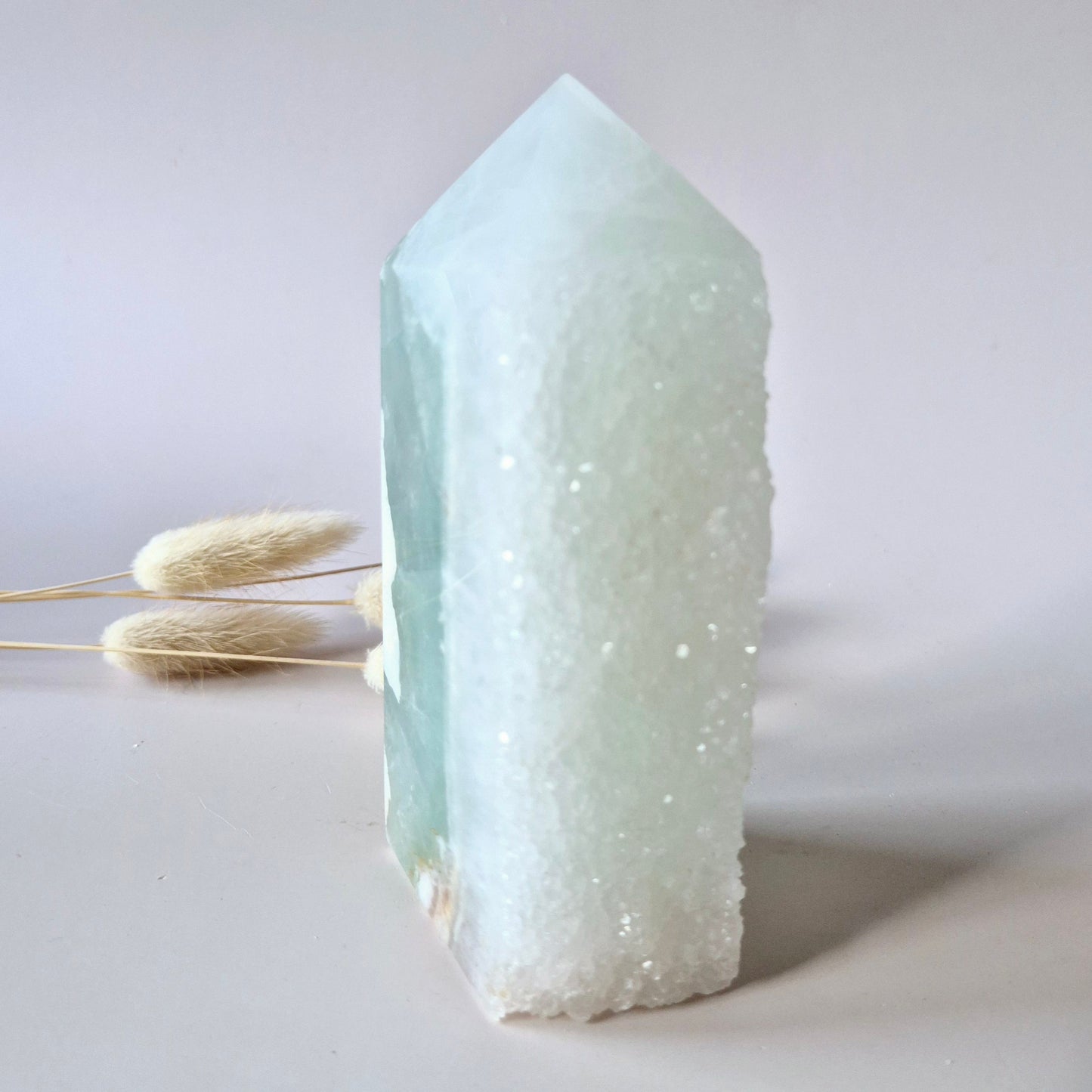 Grüne Fluoritspitze – Roh &amp; Poliert | Einzelstück 524 Gramm