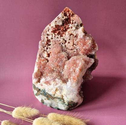XXL Edelsteen Druzy Pink Amethist Geode van 2,5kg Freeform – Hoge Kwaliteit