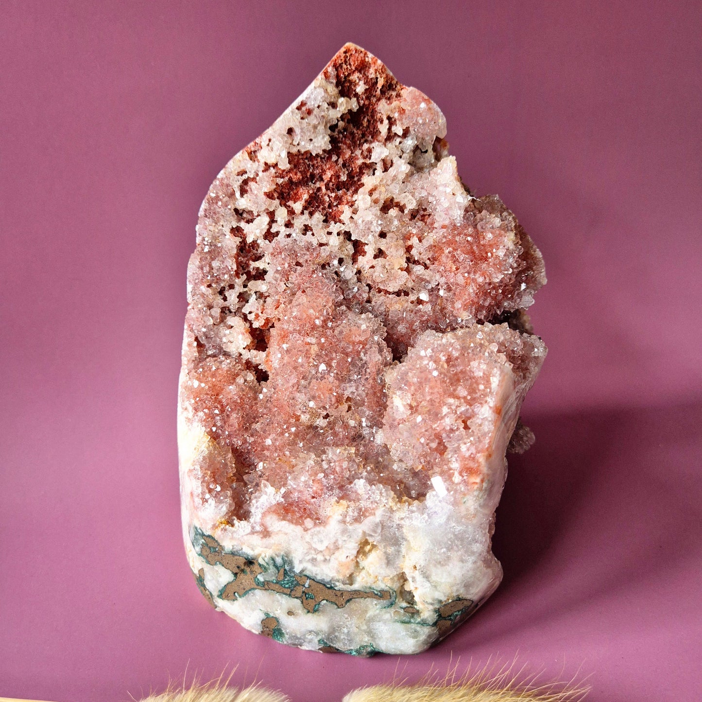 XXL Edelsteen Druzy Pink Amethist Geode van 2,5kg Freeform – Hoge Kwaliteit