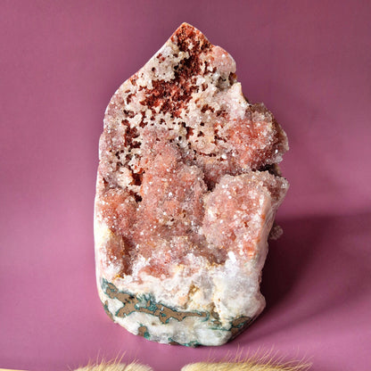 XXL Edelsteen Druzy Pink Amethist Geode van 2,5kg Freeform – Hoge Kwaliteit
