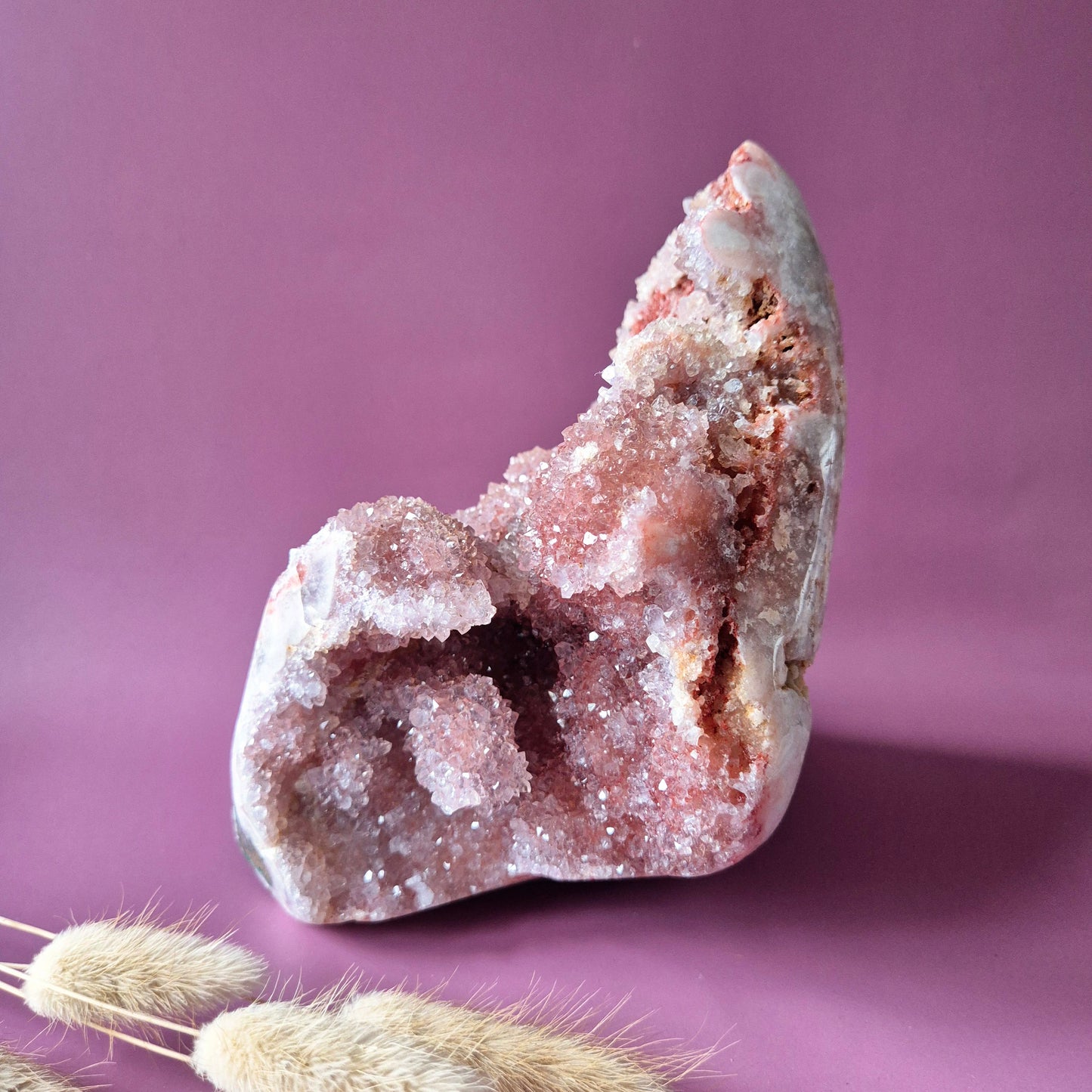 XXL Edelsteen Druzy Pink Amethist Geode van 2,5kg Freeform – Hoge Kwaliteit