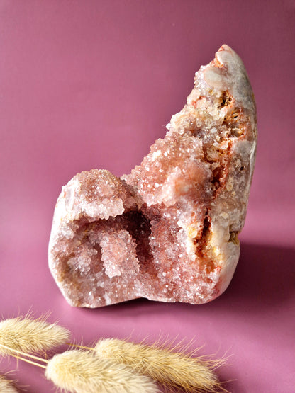 XXL Edelsteen Druzy Pink Amethist Geode van 2,5kg Freeform – Hoge Kwaliteit