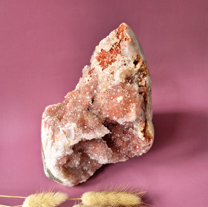 XXL Edelsteen Druzy Pink Amethist Geode van 2,5kg Freeform – Hoge Kwaliteit