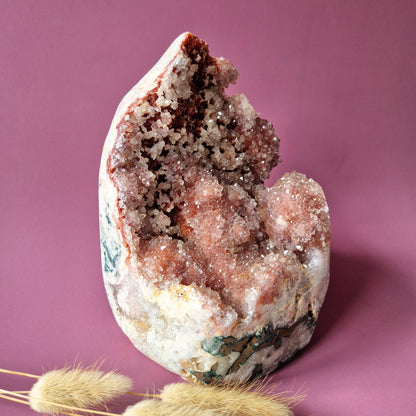 XXL Edelsteen Druzy Pink Amethist Geode van 2,5kg Freeform – Hoge Kwaliteit