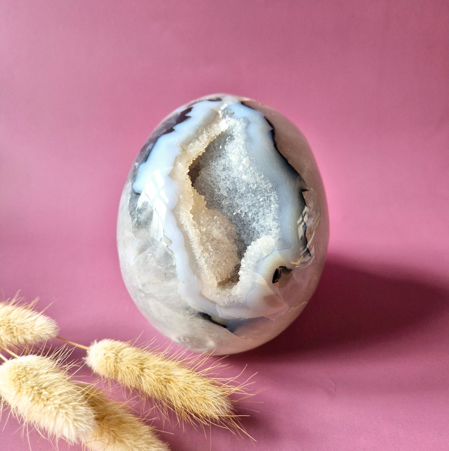 XL Edelsteinschädel Moosachatschädel Nr. 8 - 10cm 600 Gramm Schädel