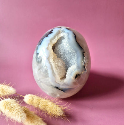 XL Edelsteinschädel Moosachatschädel Nr. 8 - 10cm 600 Gramm Schädel