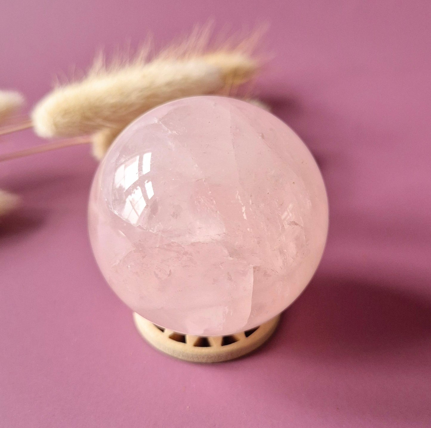 Kristallen Edelsteen Bol Rozenkwarts sphere 50mm-85mm Rose Quartz