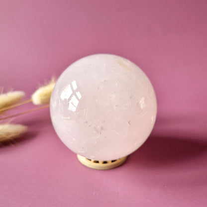 Kristallen Edelsteen Bol Rozenkwarts sphere 50mm-85mm Rose Quartz