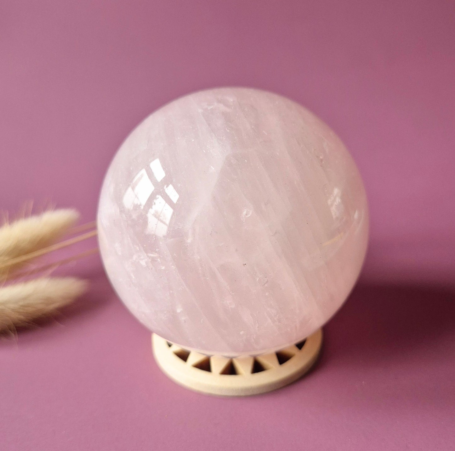 Kristallen Edelsteen Bol Rozenkwarts sphere 50mm-85mm Rose Quartz