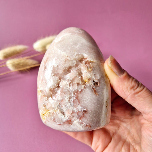 XL Edelsteen Druzy Pink Amethist Geode Freeform van 464 gram Statement Piece