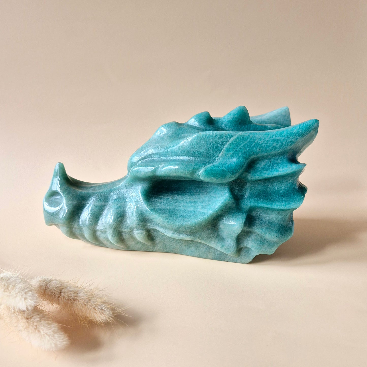 XL Edelsteinschädel Moosachatschädel Nr. 8 - 10cm 600 Gramm Schädel