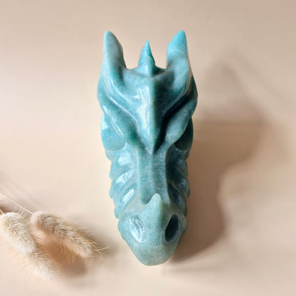 XL Edelsteinschädel Moosachatschädel Nr. 8 - 10cm 600 Gramm Schädel