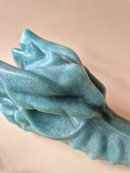 XL Edelsteinschädel Moosachatschädel Nr. 8 - 10cm 600 Gramm Schädel