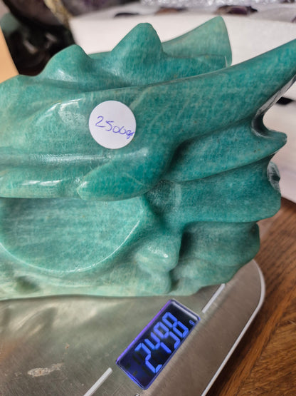 XL Edelsteinschädel Moosachatschädel Nr. 8 - 10cm 600 Gramm Schädel