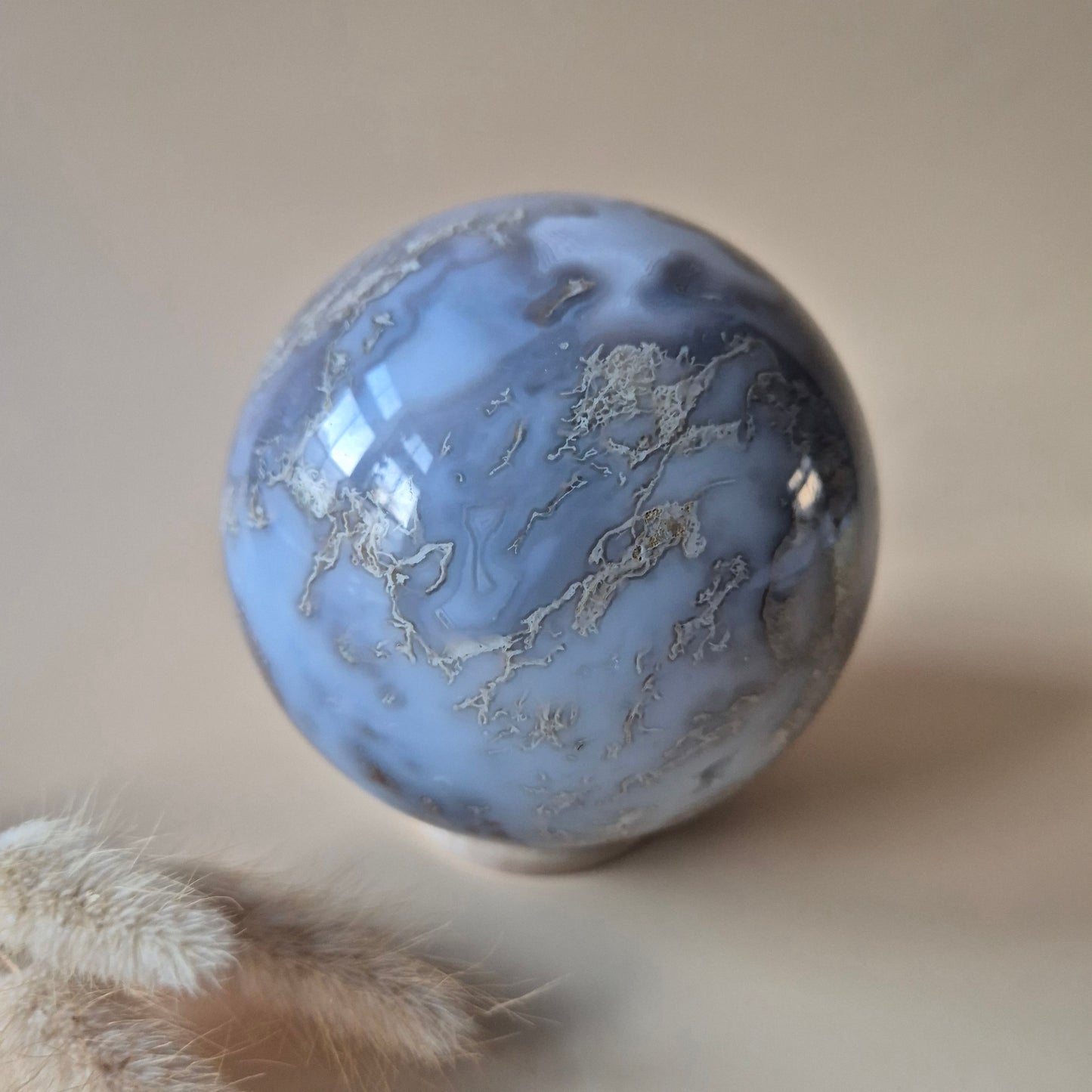 Kristall Edelstein Kugel Moosachat Druzy Kugel 82mm 700g