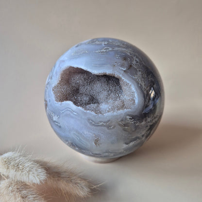 Kristall Edelstein Kugel Moosachat Druzy Kugel 82mm 700g