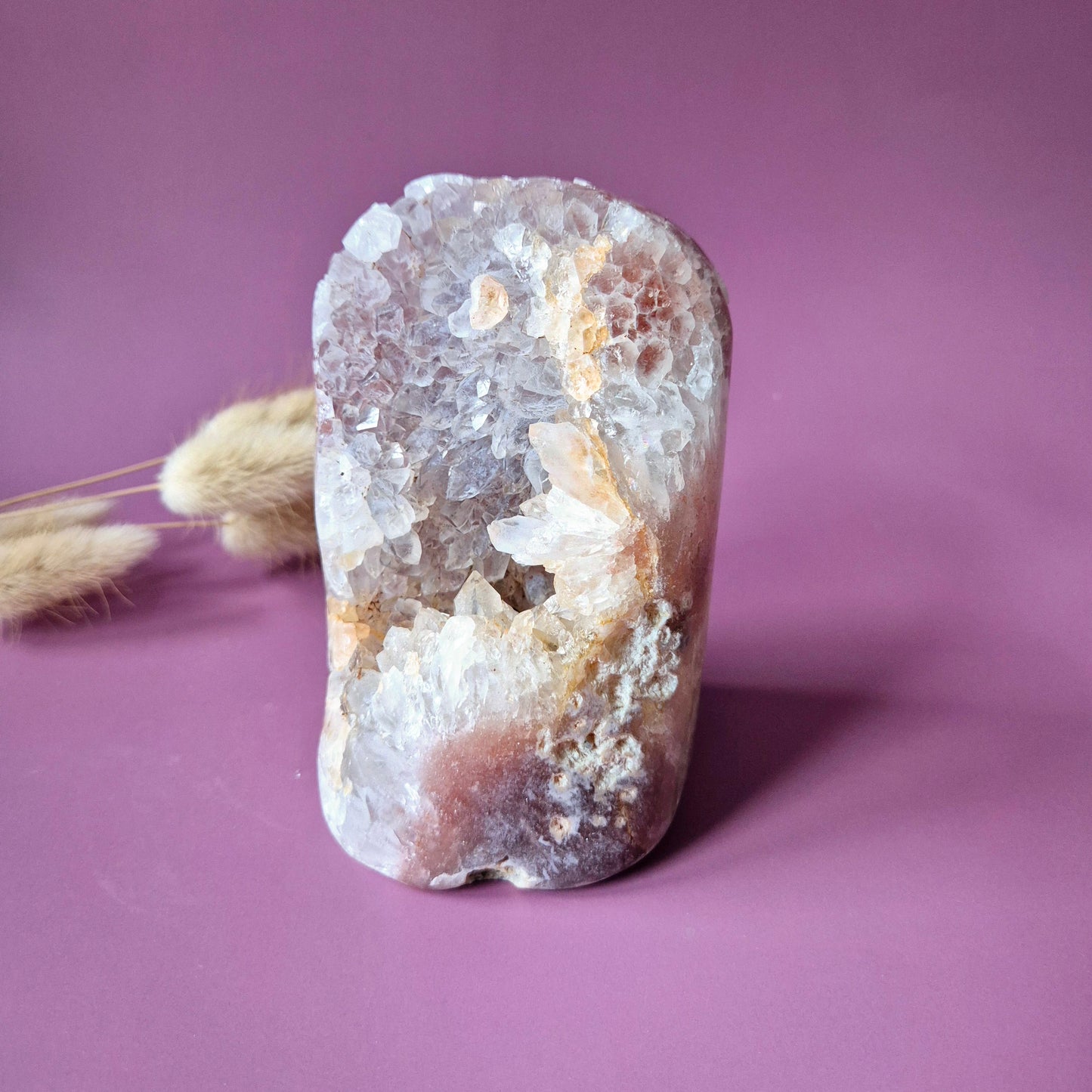 XL A+ Edelsteen Druzy Pink Amethist Geode Freeform van 844 gram Statement Piece