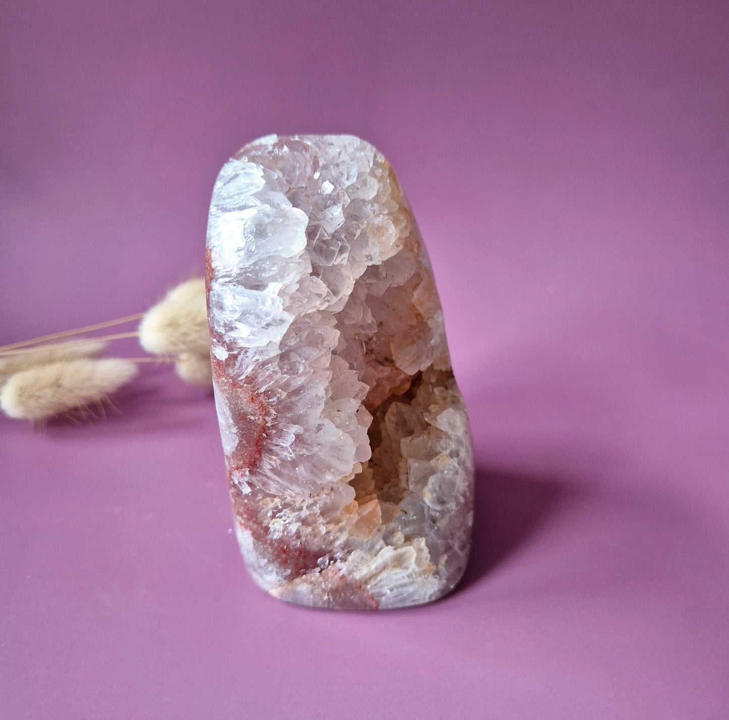 XL A+ Edelsteen Druzy Pink Amethist Geode Freeform van 844 gram Statement Piece