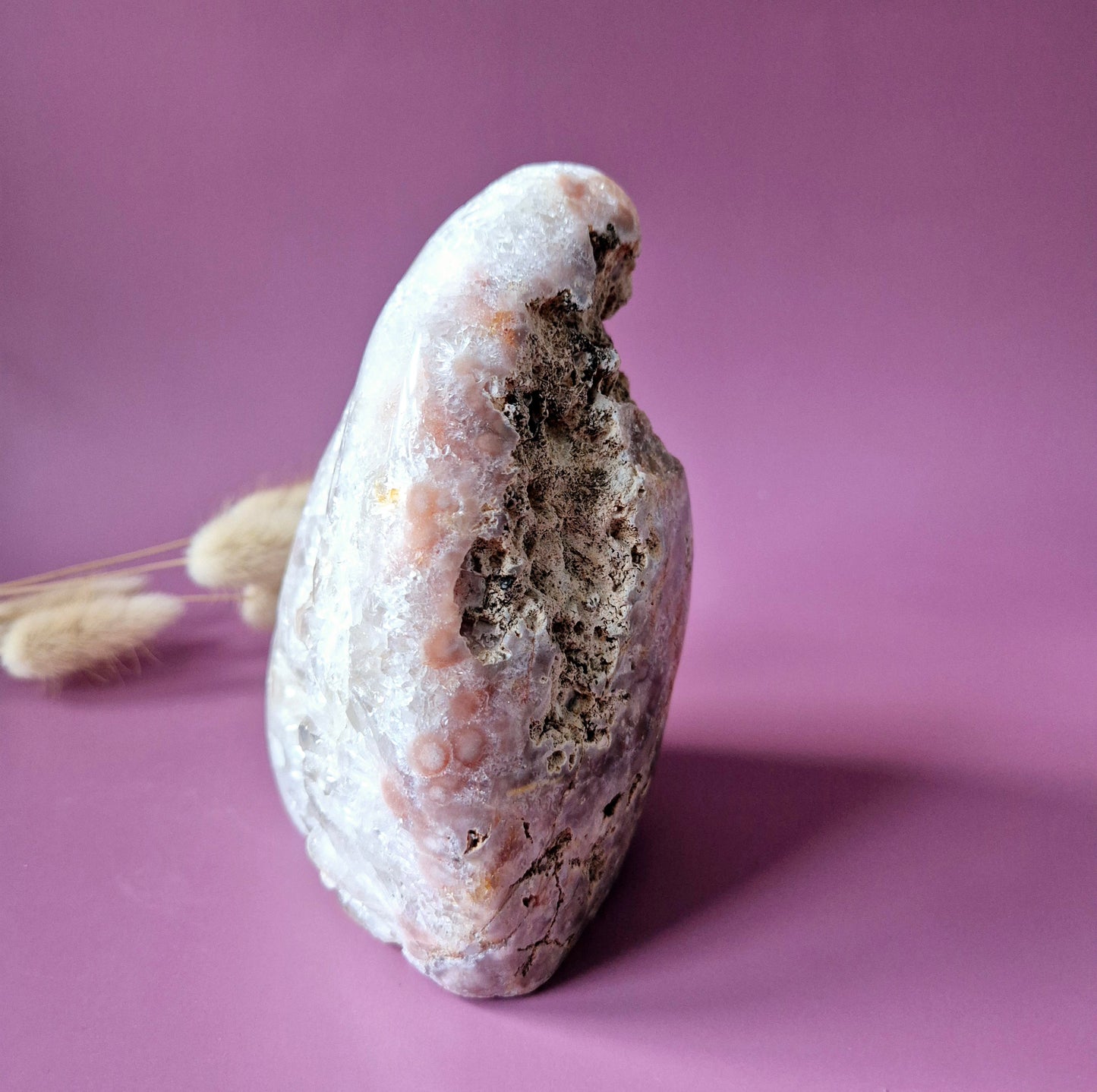 XL A+ Edelsteen Druzy Pink Amethist Geode Freeform van 1247gram Statement Piece