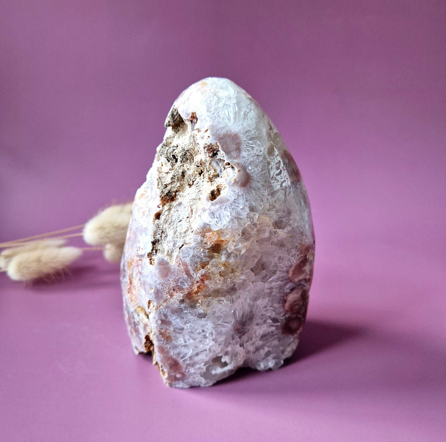 XL A+ Edelsteen Druzy Pink Amethist Geode Freeform van 1247gram Statement Piece