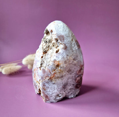 XL A+ Edelsteen Druzy Pink Amethist Geode Freeform van 1247gram Statement Piece