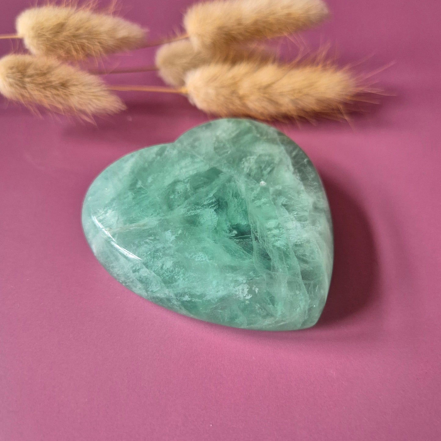 Edelsteen Groene Fluoriet Hart – Helderheid & Energie Balans