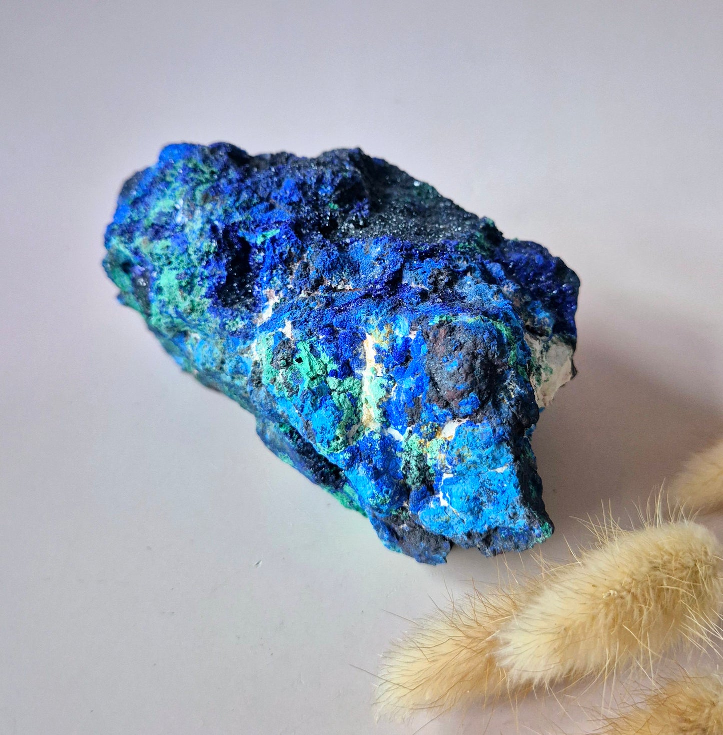 XL Druzy Seltener Azurit-Malachit Roh Wunderschöner Edelstein Nr. 10 360 Gramm – Funkelnde Naturkraft