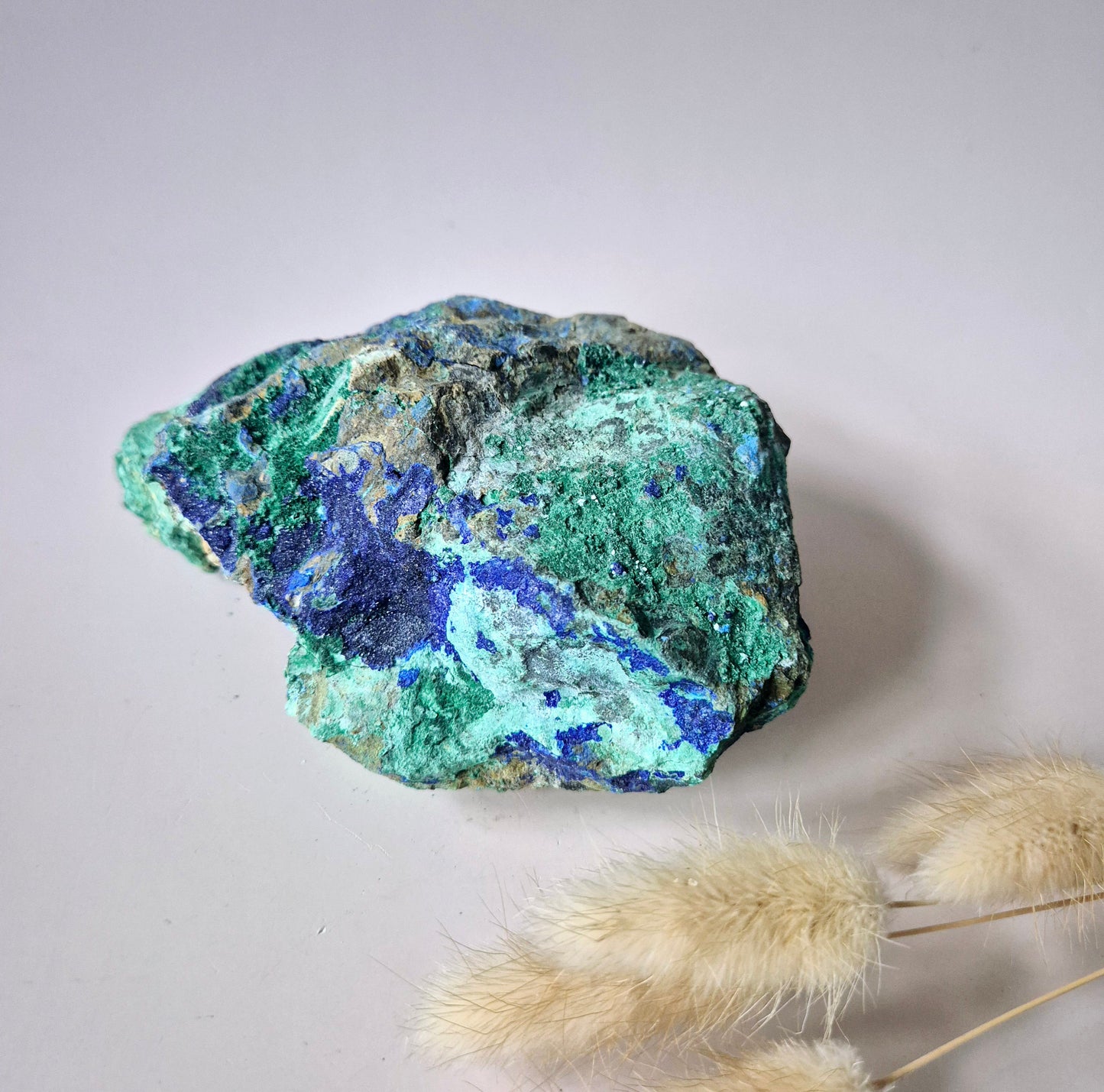 XL Druzy Seltener Azurit-Malachit Roh Wunderschöner Edelstein Nr. 10 360 Gramm – Funkelnde Naturkraft