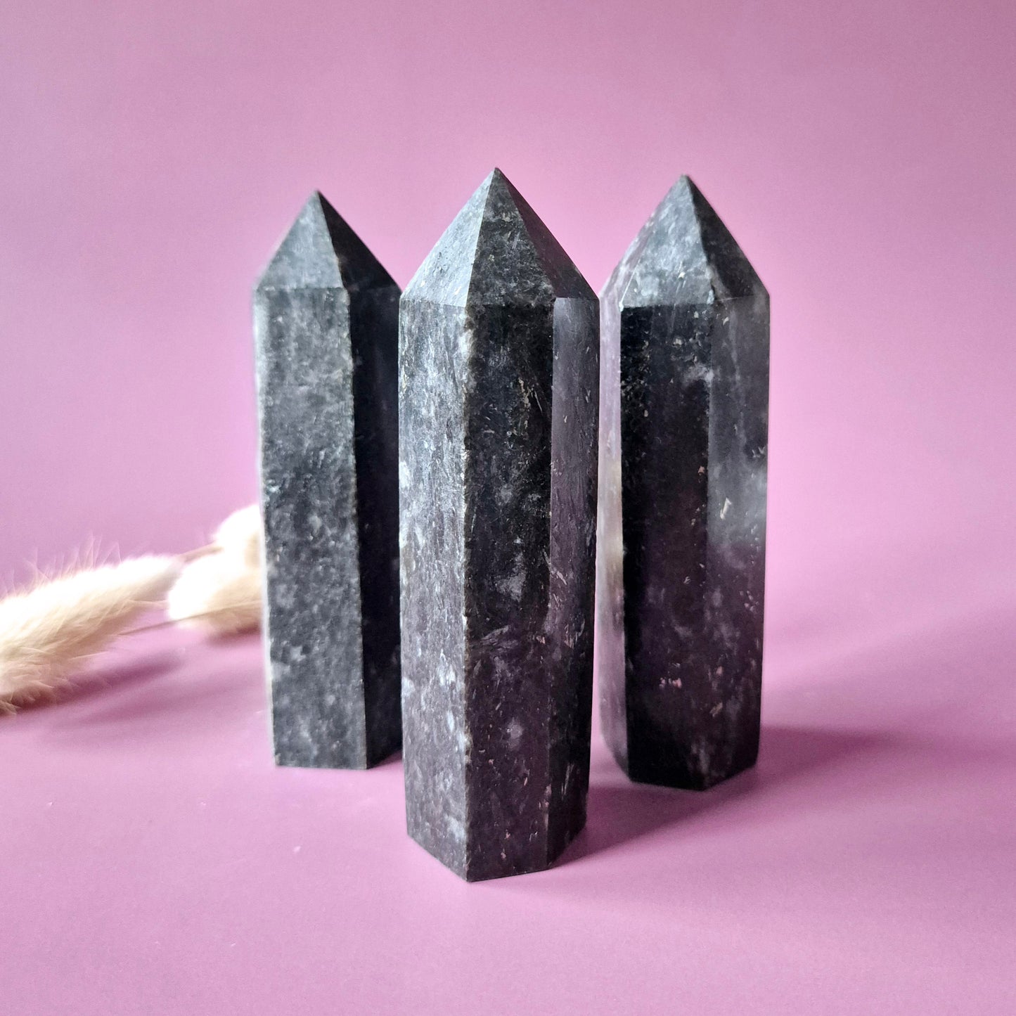 Gemstone Rhodonite Obelisk Tower - 8-10cm