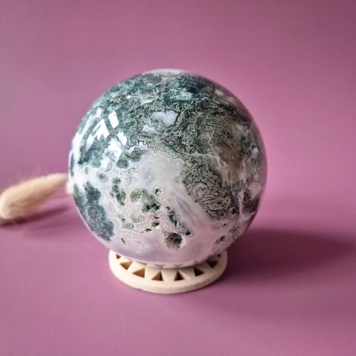 Kristallen Edelsteen Bol Mosagaat Druzy Geode sphere 90mm 1kg