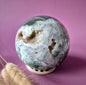 Kristallen Edelsteen Bol Mosagaat Druzy Geode sphere 90mm 961g