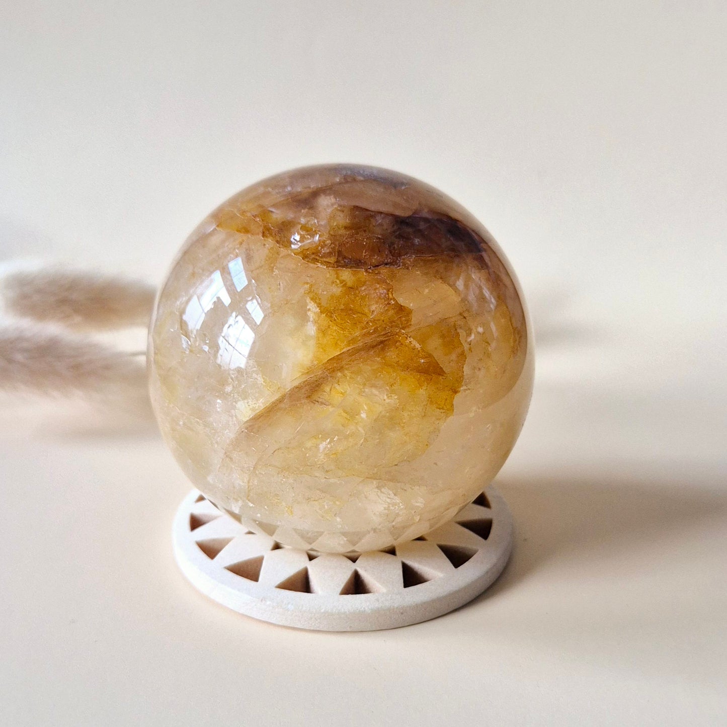 Edelsteen Golden Healer Bol – 60 mm