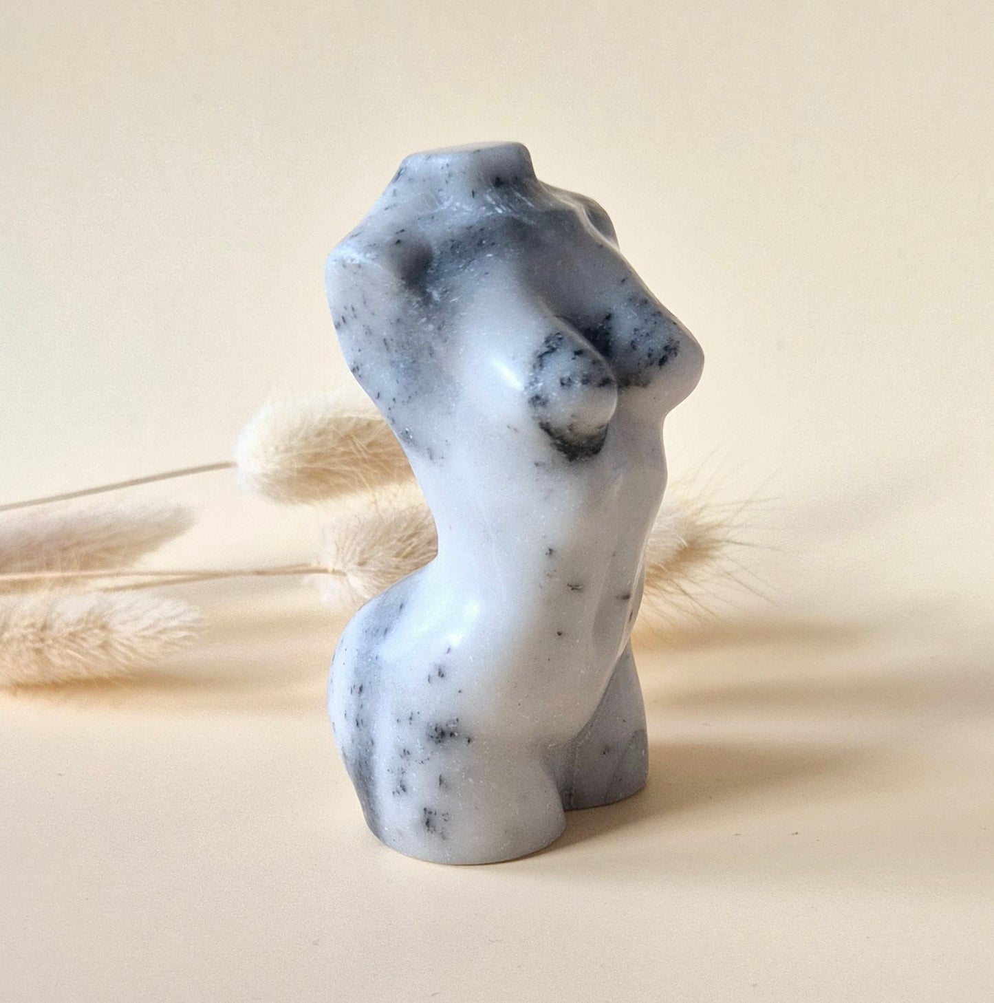 Edelsteinbüste einer Frau (8 cm) - Rosenquarz