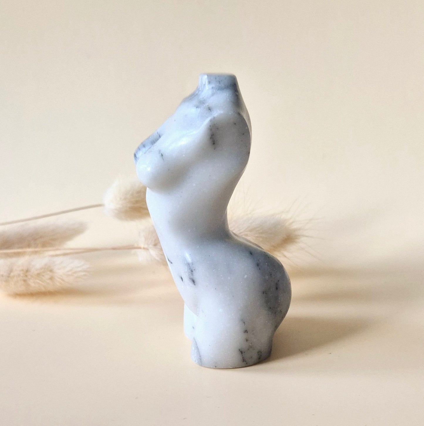 Edelsteinbüste einer Frau (8 cm) - Rosenquarz