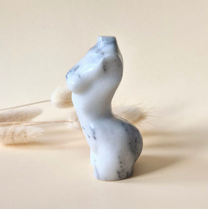 Edelsteinbüste einer Frau (8 cm) - Rosenquarz