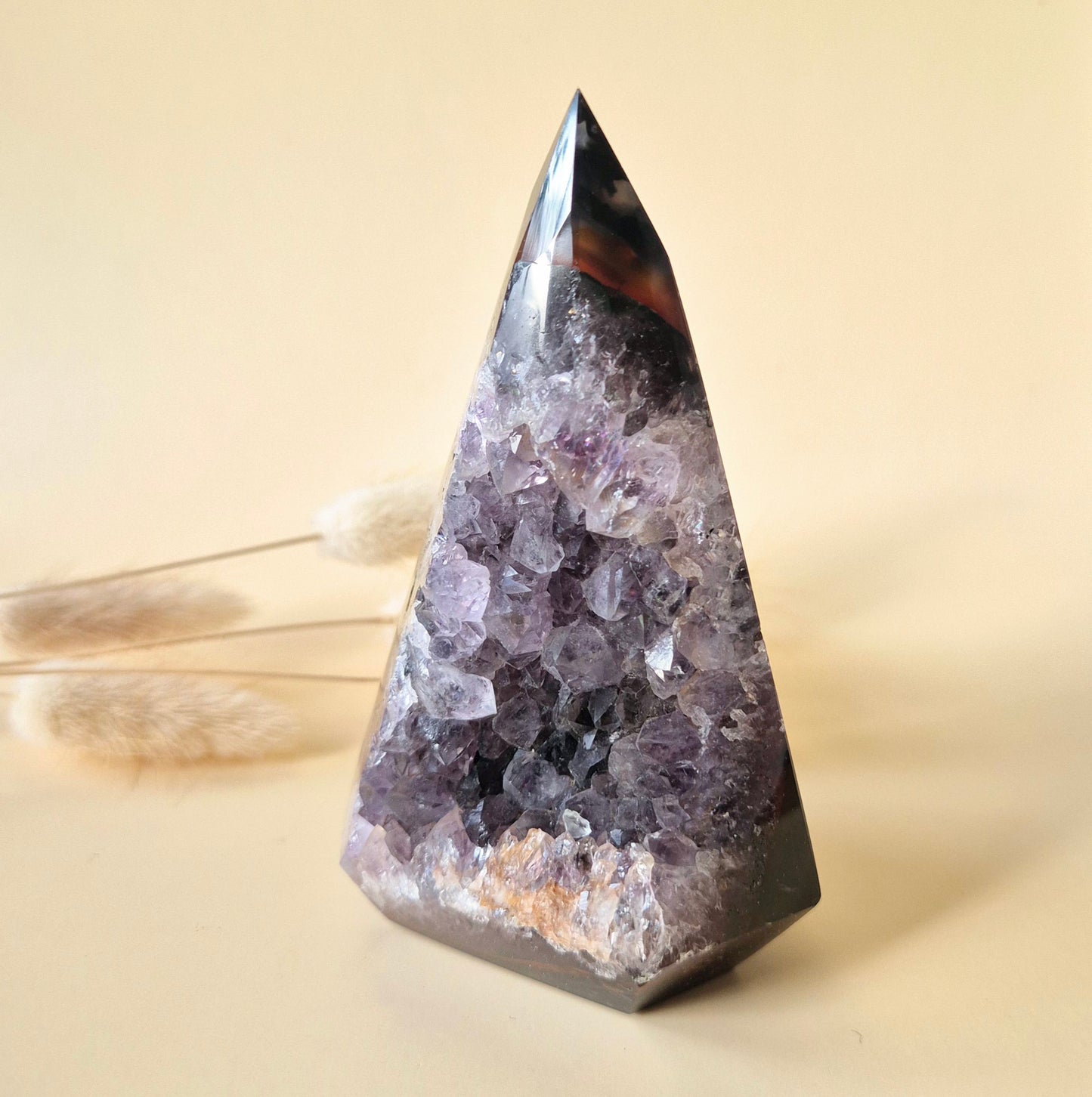 Druzy Grijze Agaat Diamant Staande Edelsteen Kristal - #2 226g