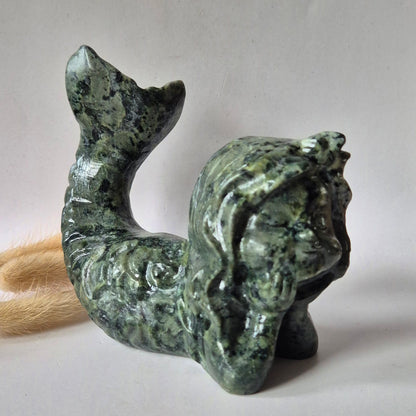 Edelsteinbüste einer Frau (8 cm) - Rosenquarz