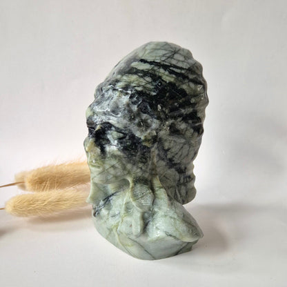 Edelsteinbüste einer Frau (8 cm) - Rosenquarz