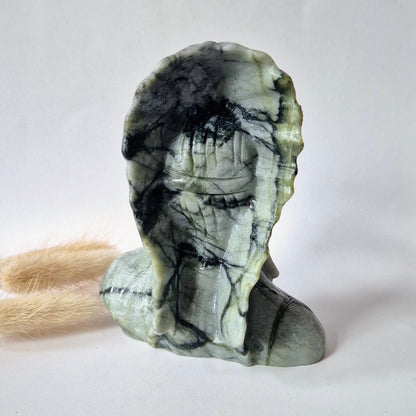 Edelsteinbüste einer Frau (8 cm) - Rosenquarz