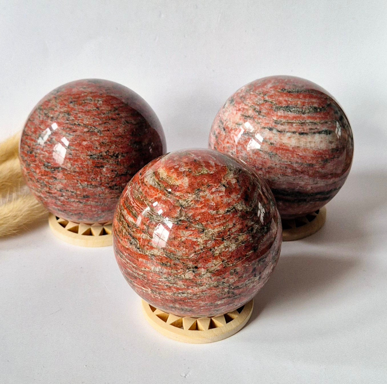 Edelsteen Red Banded Jasper Bol | Gepolijste Jaspis Sphere 60-70mm