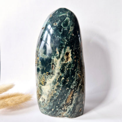 Edelstein Coelestin Handschmeichler (6-8 cm) – Engelfrieden &amp; spirituelle Verbindung Handschmeichler Sorgenstein