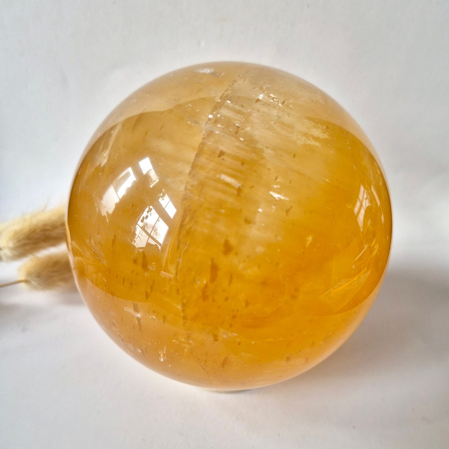 Edelsteen Gele Fluoriet Bol (±1500 g | ±105 mm)