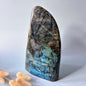 Gemstone Purple Labradorite Heart Palm Stone – Intuition, Protection &amp; Mystical Power