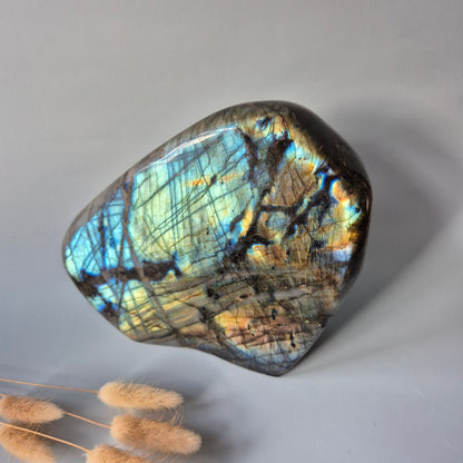 XXL Labradoriet Freeform van 3566g – Intense Flash & Spirituele Bescherming