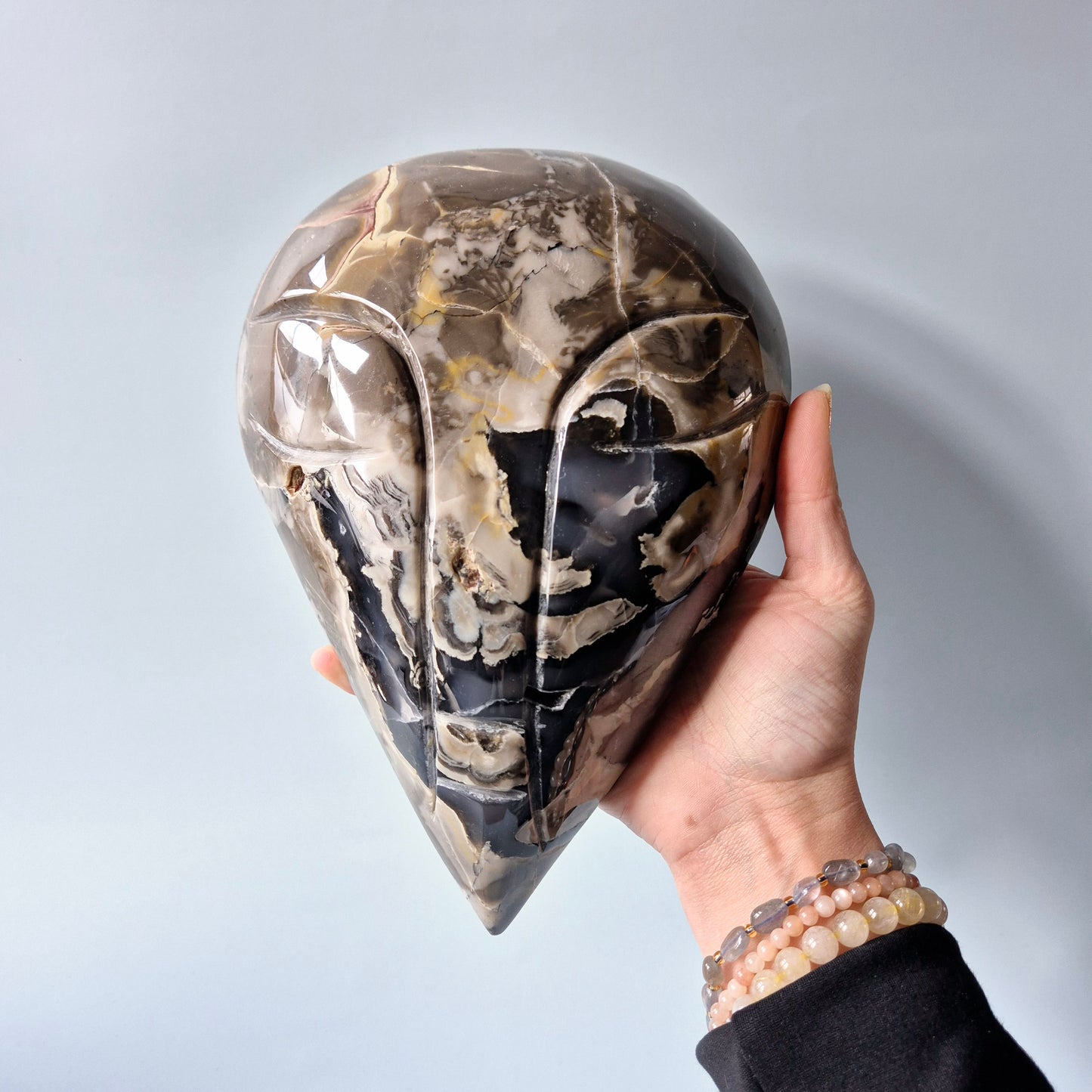 XL Edelsteen Volcano Agate Sculptuur (UV Reactief) – ± 2 kg