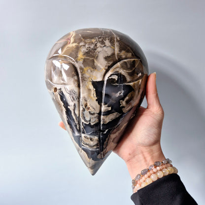 XL Edelsteen Volcano Agate Sculptuur (UV Reactief) – ± 2 kg